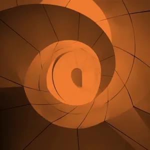 Orange spiral staircase